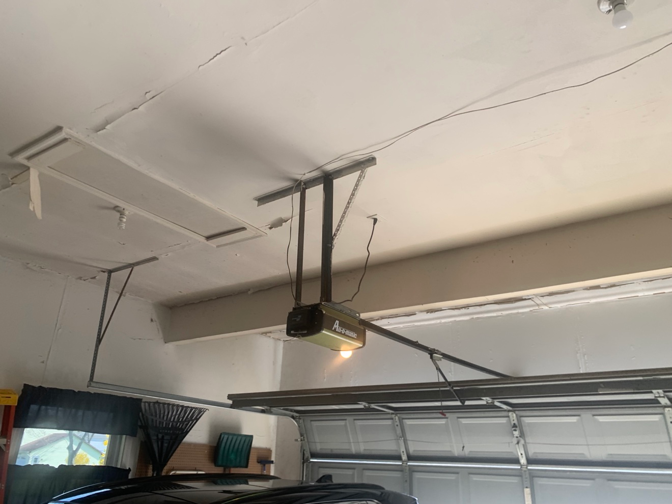 Garage re-taping in progress